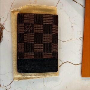 Louis Vuitton card case with money clip.